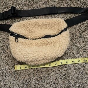 Cream Sherpa Fanny Pack
